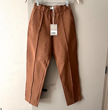 NWT Everlane The Dream Pant Women's XS Heathered Auburn Pintuck Tapered Ankle