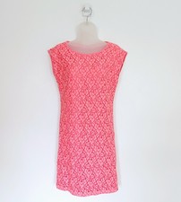 Poem By Oliver Bonas Dress Size 8 Womens Pink Lace Shift Style Sleeveless Lined