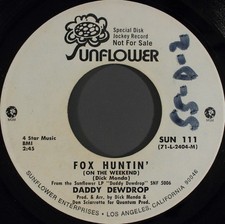 Daddy Dewdrop - Fox Huntin' On The Weekend - Used Vinyl Rec - Promo - G8100z