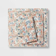 Threshold 400 Thread Count Cotton Sateen 3PC Sheet Set Wrinkle-Resistant