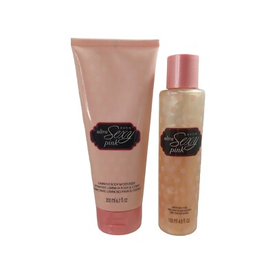 Avon Ultra Sexy Pink Luminous Body Moisturizer 6.7 fl oz. Bath Nectar 4.5 FL. Oz