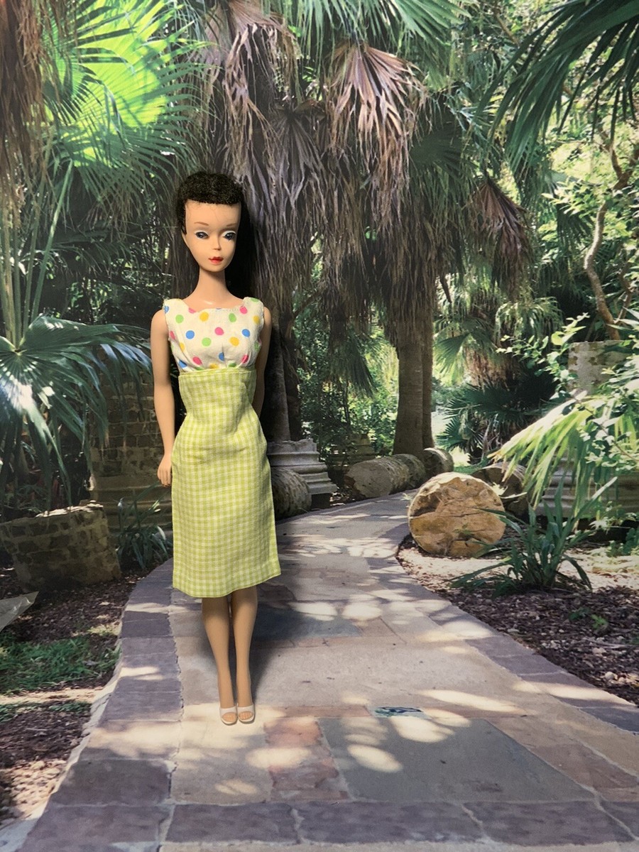 Vintage Barbie Ponytail Doll #850 Brunette #4 in Lunch On