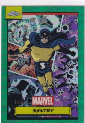 Topps Marvel Chrome 2024 Card No. 109 Sentry Green Refractor 84/99