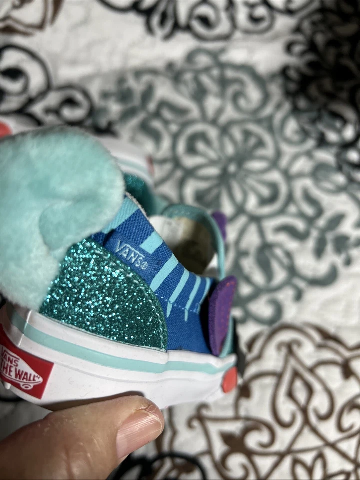 VANS NIÑOS PEQUEÑOS ZAPATOS TEMÁTICOS DE PECES SIN CORDONES TALLA 5.5 NUEVOS SIN CAJA Foto 4 de 4