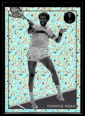 Yannick Noah 2021 Topps Chrome Tennis B&W Mini Diamond Refractor Card #50
