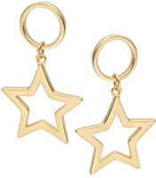 Gold Sterne Ohrringe 925 Silber Gelbgold Vergoldet Damen Stern Ohrstecker