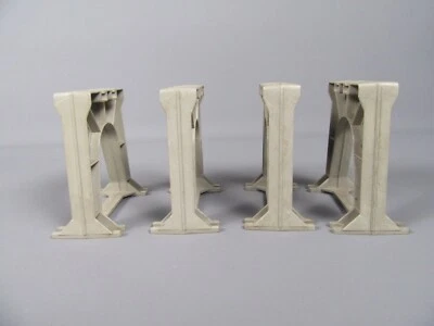 B196 Vintage Lionel USA Lot 4 Tréteaux pour Pont Gris H 7.7 cm Gauge Zéro 1:43 - Photo 1/4