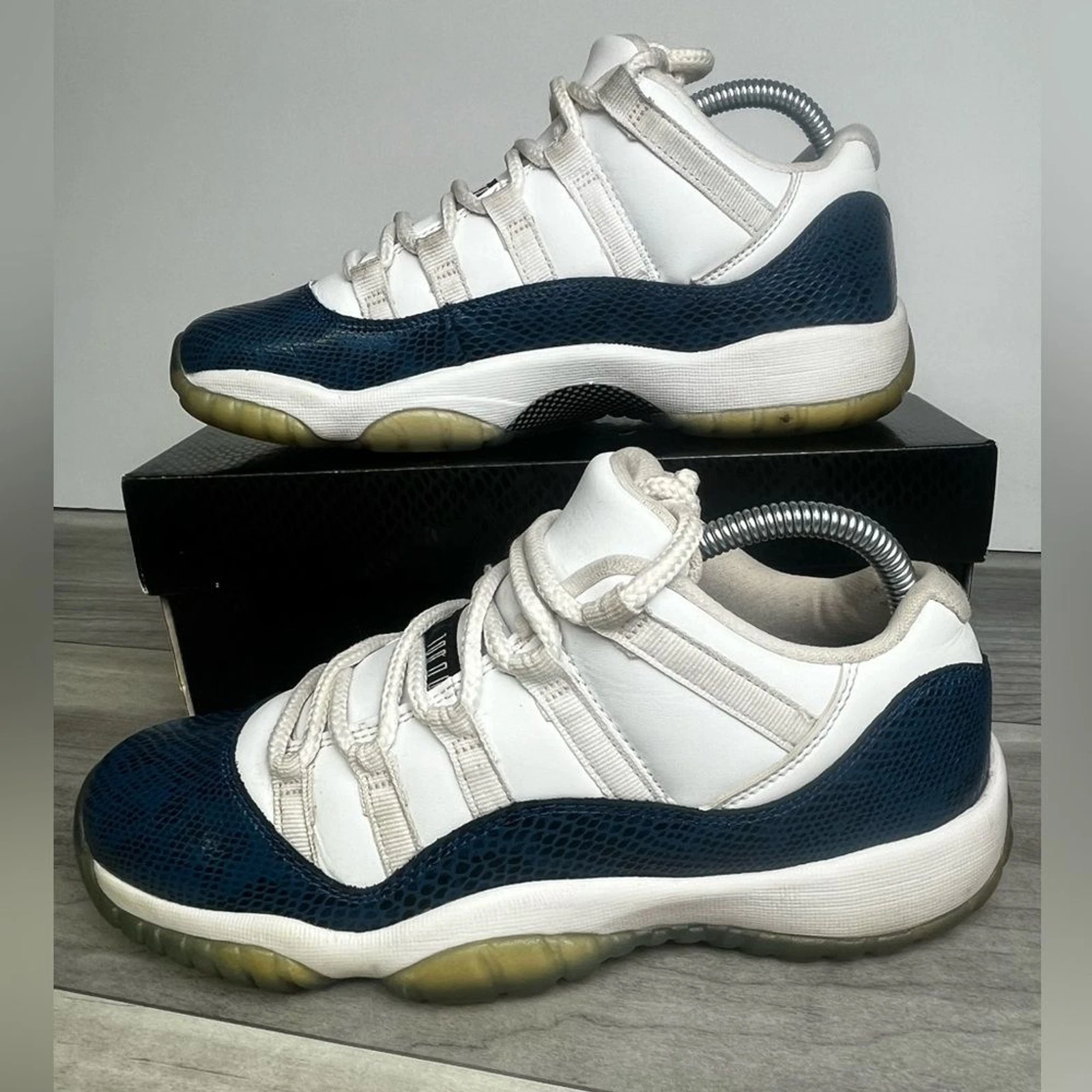 Nike Air Jordan 11 XI Retro Low Snake Navy con scatola originale!!! Y7 o donna 8 5