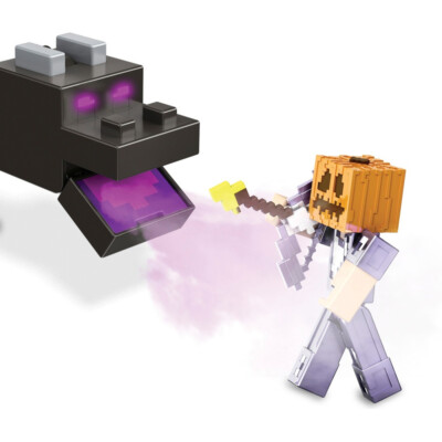 Minecraft 15th Anniversary Ender Dragon with Steve and Enderman
