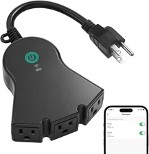 Smart WiFi Heavy Duty Outdoor Outlet, Timer and Countdown Function, No Hub Requi