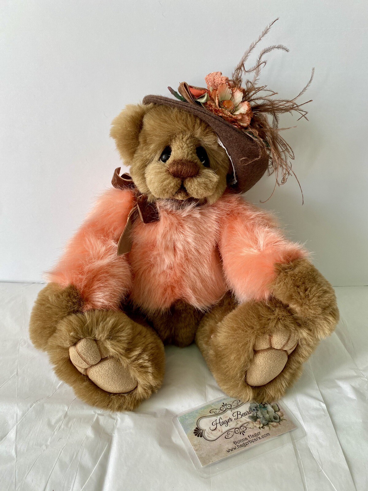 OOAK Belgian Plush Artist Bear "Elizabeth” by Hager Bears Donna Hager