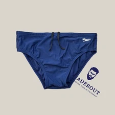 Speedo Men navy blue training Endurance Solid Brief Swimwear size 32