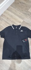 New Balance Mens Black Classic Short Sleeve Polo Top Size Large