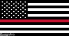 USA AMERICAN FLAG THIN RED LINE 5" HELMET CAR BUMPER STICKER DECAL MADE IN USA
