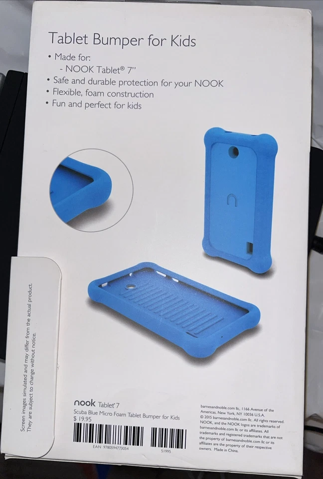 Nook Tablet Bumper for Kid Tablet 7"Scuba Blue Color New Cover + FREE SHIPPING! - Image 2 of 4