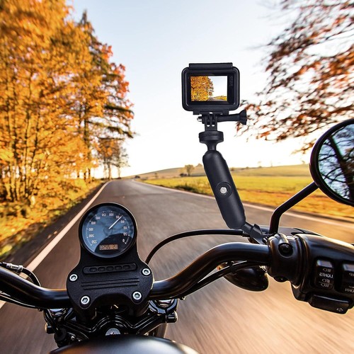 Motorrad Rückspiegelhalterung 360°Drehbar Action Kamera Halterung Für GoPro Hero - Bild 4 von 10