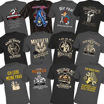 Werkstatt T-Shirt lustige Sprüche Mechaniker Geschenke Männer Garage Schrauber