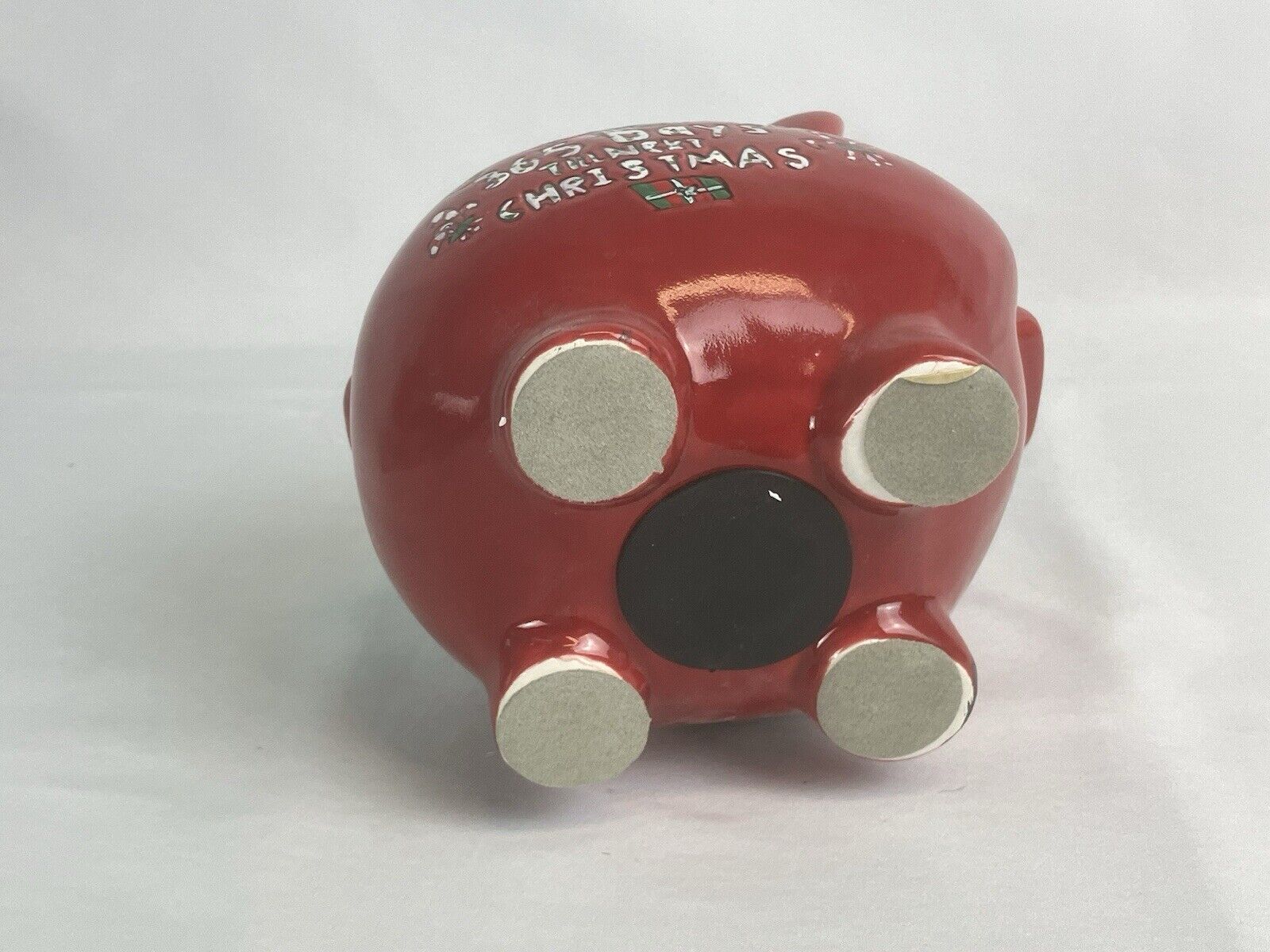 365 Days Till Christmas Piggy Bank Ceramic 6" Long 4" Wide, 4.5" Tall New in Box