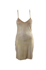 Opera Gold Glitter Spaghetti Strap Bodycon Dress M