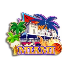 Miami Florida USA America Refrigerator magnet 3D wood travel souvenirs gifts
