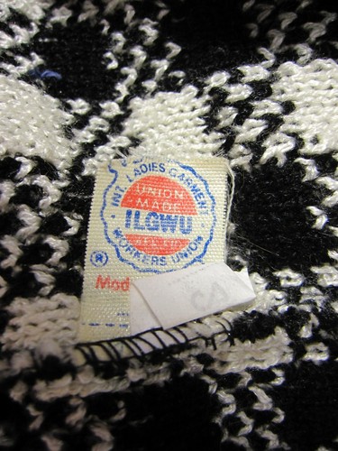 Vintage vivanti Bullocks Wilshire Crew Neck Cardigan Sweater Sz 14 Black White - Picture 10 of 11