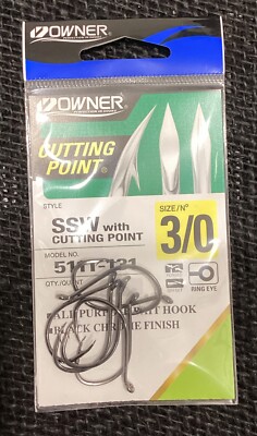 Owner SSW With Cutting Point Hook Size 3/0 5111-131 New