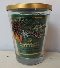 NEW Chesapeake Bay Candle Home Scents Balsam Citrus 11.5 oz Christmas Green