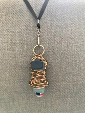 Asthma Inhaler Holder Case Cover Green Tan Camo Military Inhaler Keyring Lanyard