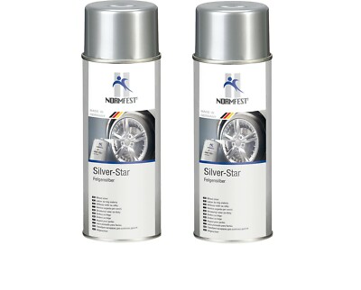2x Normfest Lackspray Silver Star Felgen Silber Spraydose Lack Autolack 400ml