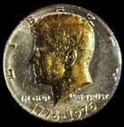 1976 P Kennedy 24K Gold - .999 Silver Plated Half Dollar Danbury Mint