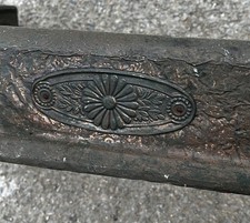 Antik Kunsthandwerk Kupfer Feuer Schutzblech Herd Bordstein viktorianisch 47,5" innen