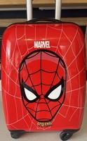 Marvel Spider-Man Kids Hard Shell Cabin Suitcase 4 Wheel Spinner Luggage Red
