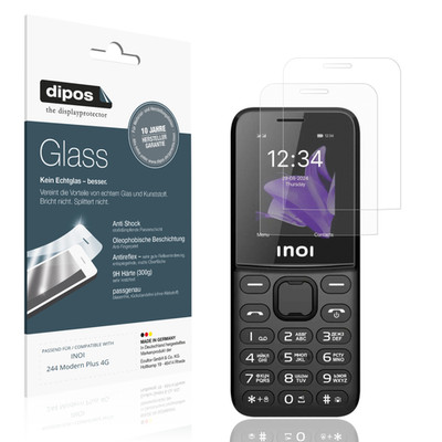 2x Schutzfolie für INOI 244 Modern Plus 4G matt - Anti-Shock 9H Folie dipos