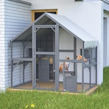 Large Walk-In Outdoor Cat House   Wooden Catio Enclosure   Kitten Playpen