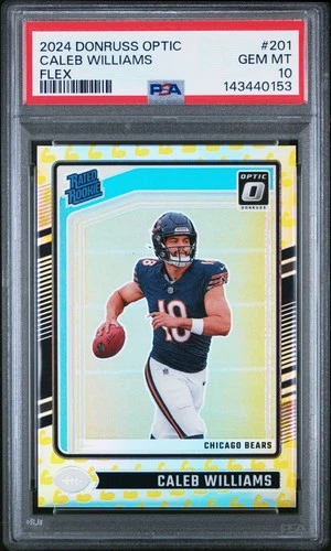 2024 Panini Donruss Optic Flex Caleb Williams 201 PSA 10 143440153