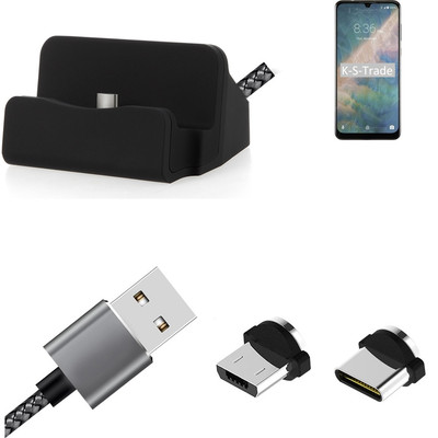 Docking Station für ZTE Blade 10 Prime + USB-Typ C und Micro-USB-Anschluss