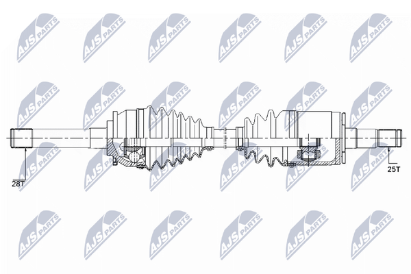 Antriebswelle Nty NPW-MS-057 FüR Mitsubishi Pajero 2 Canvas Top L200 4WD K75T-image