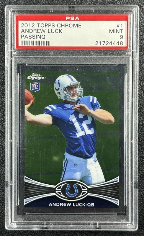 ANDREW LUCK PSA 9 2012 TOPPS CHROME #1 ROOKIE PASSING RC COLTS 4448
