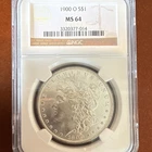 1900-O Morgan Silver Dollar $1 NGC MS64 New Orleans Mint Cert #3320377-014