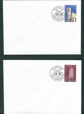 1987 Belgium Europa Architecture Set on Pair FDC Diksmuide First Day Covers