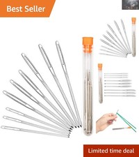 Rustproof Large-Eye Blunt Needles Set - 9 Stainless Steel Knitting Tools