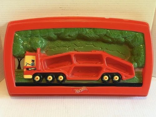 RARE 1968 Redline Hot Wheels Showcase Plaque Car Carrier Display