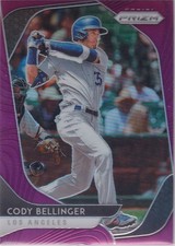 2020 Panini Prizm Purple Prizm #28 Cody Bellinger Los Angeles Dodgers