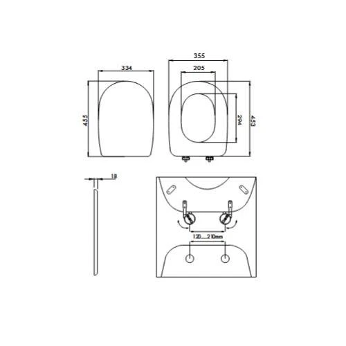 sedile copriwater cesame aretusina copri wc vaso asse sedile tavoletta di legno - Immagine 2 di 4