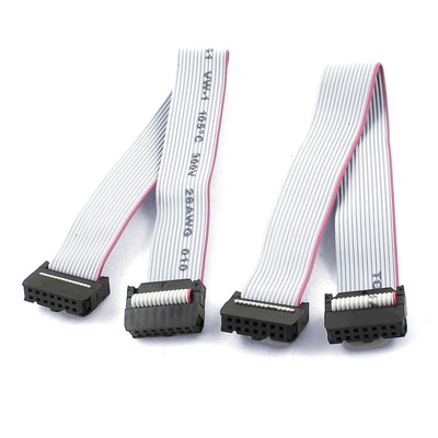 2pcs ISP JTAG ARM 2.54mm 14Pin F/F IDC Flat Ribbon Cable Wire 8''