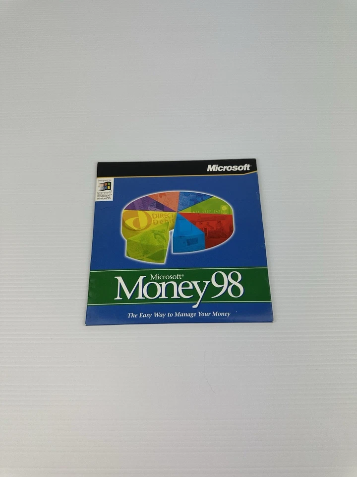 Microsoft Money 98 Original CD Slip Case Cover Financial Management Free Postage - Image 2 of 4