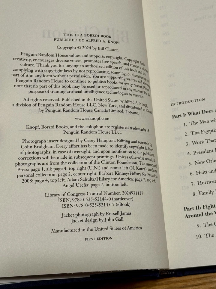 SIGNED Bill Clinton Book Citizen: My Life After the White House 1st Edition NEW - Image 3 of 4