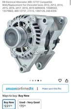 DB Electrical Alternator 400-12737 For Chevrolet Sonic 12-19 ADR0459
