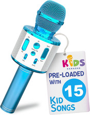 , Kids Karaoke Microphone  Includes Pre-Loaded Songs  Bluetooth  Kids Birthda