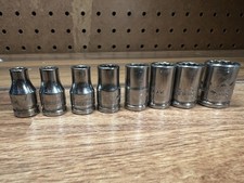 Bonney 14 Drive Metric Socket Lot 5 5.5 7 8 9 10 12mm Lot Of 8